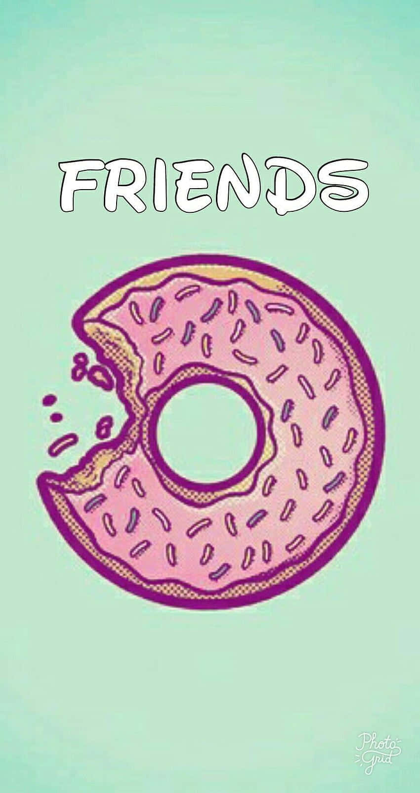 Strawberry Donut Cute Matching Best Friend Background