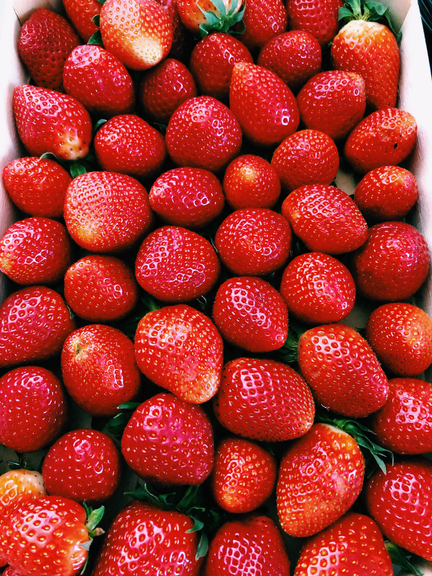 Strawberry Fruit Shiny Skin Background