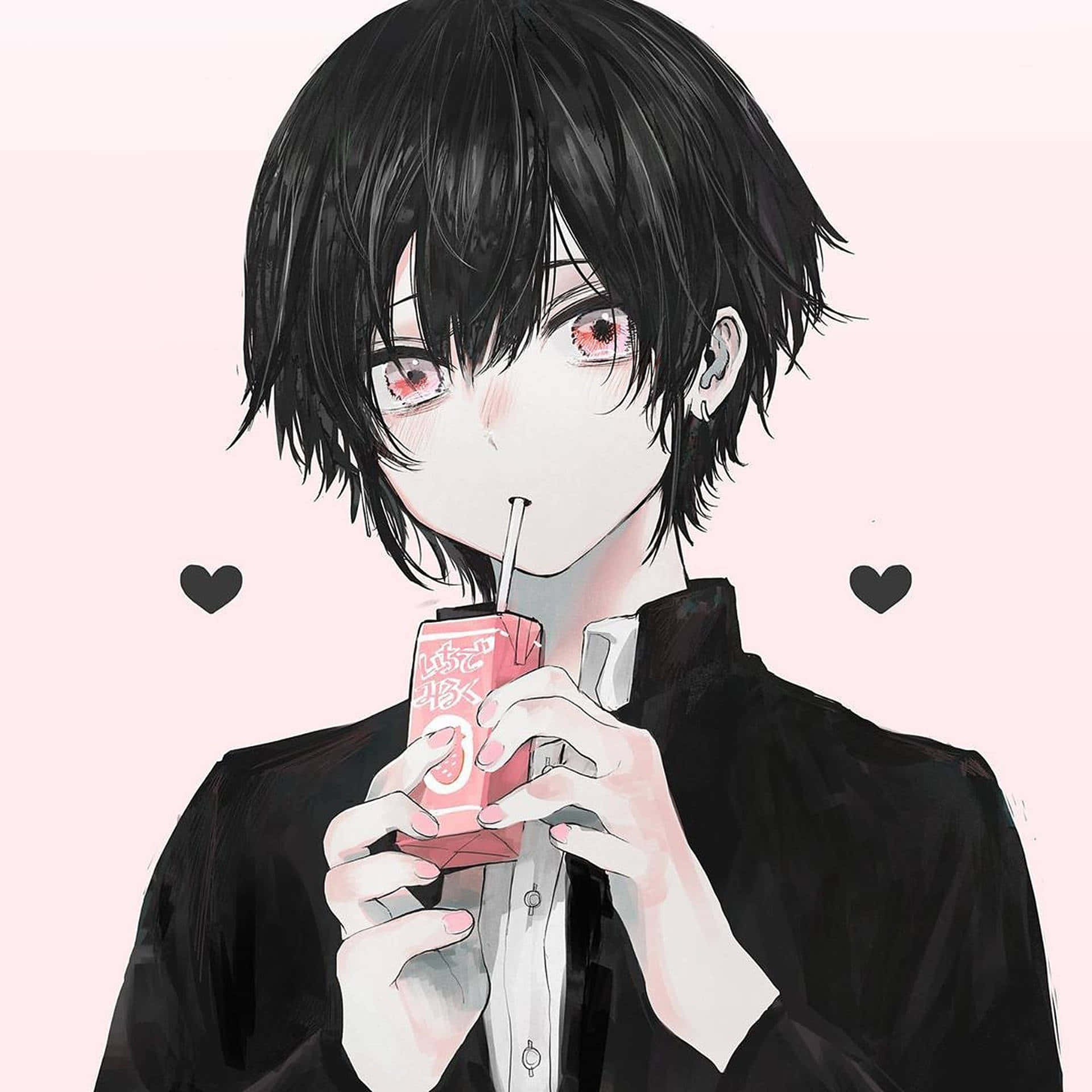 Strawberry Milk Anime Pfp Aesthetic Background