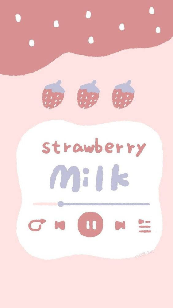 Strawberry Milk Wallpaper