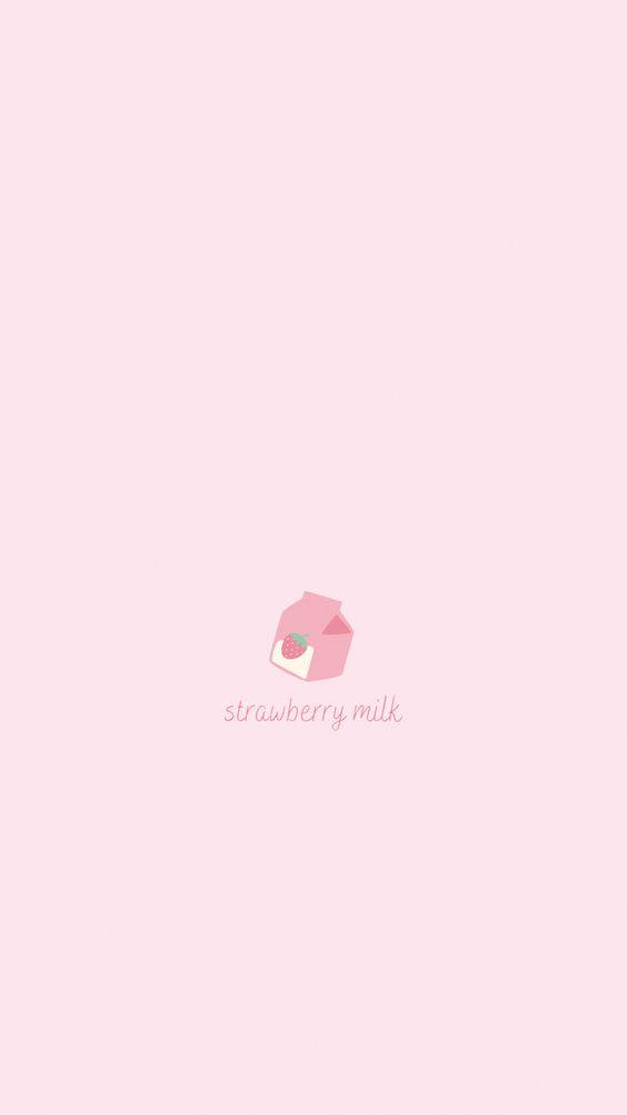 Strawberry Milk Wallpaper Background