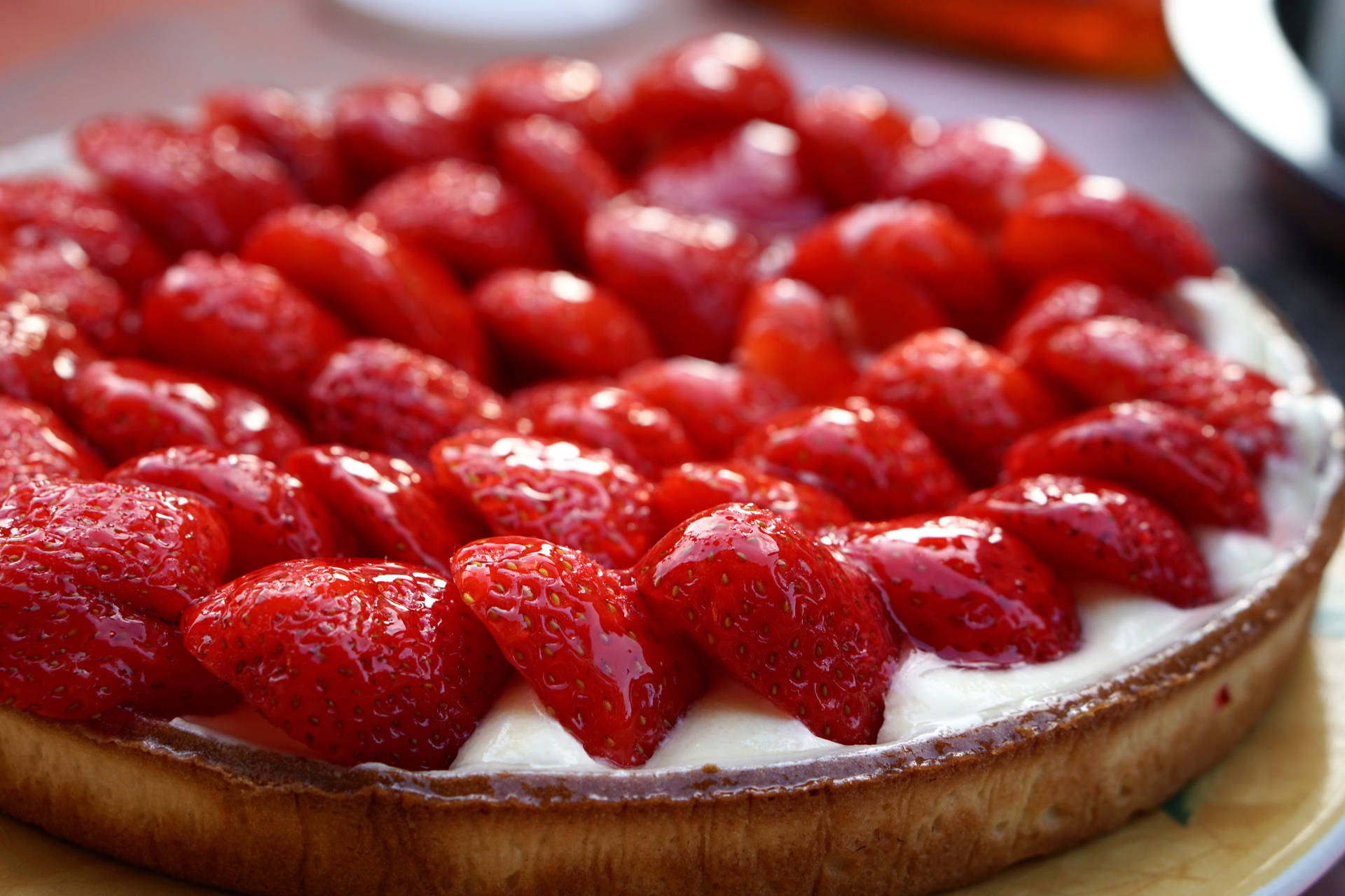 Strawberry Tart Pastry Background