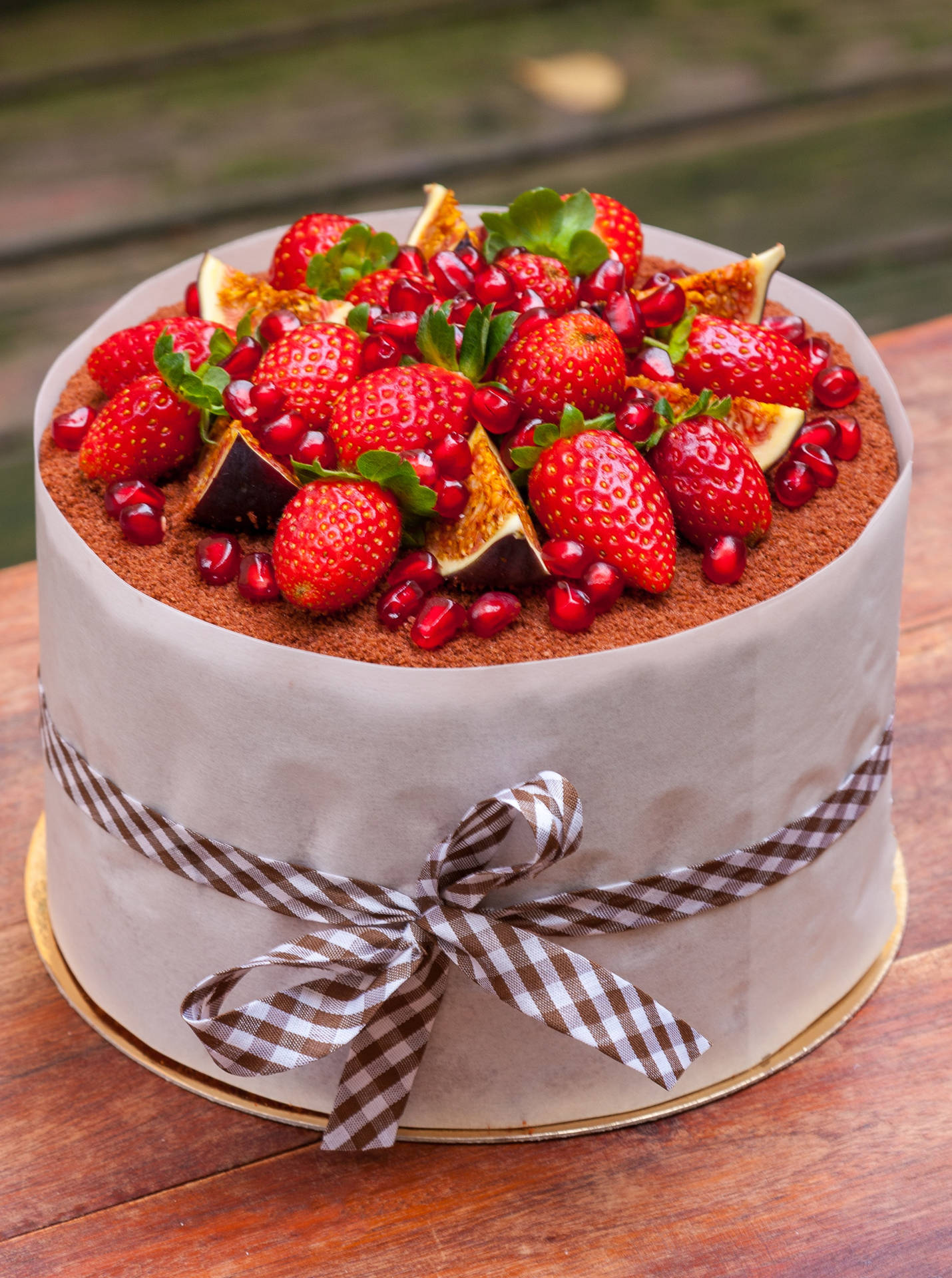 Strawberry Tiramisu Cake Background