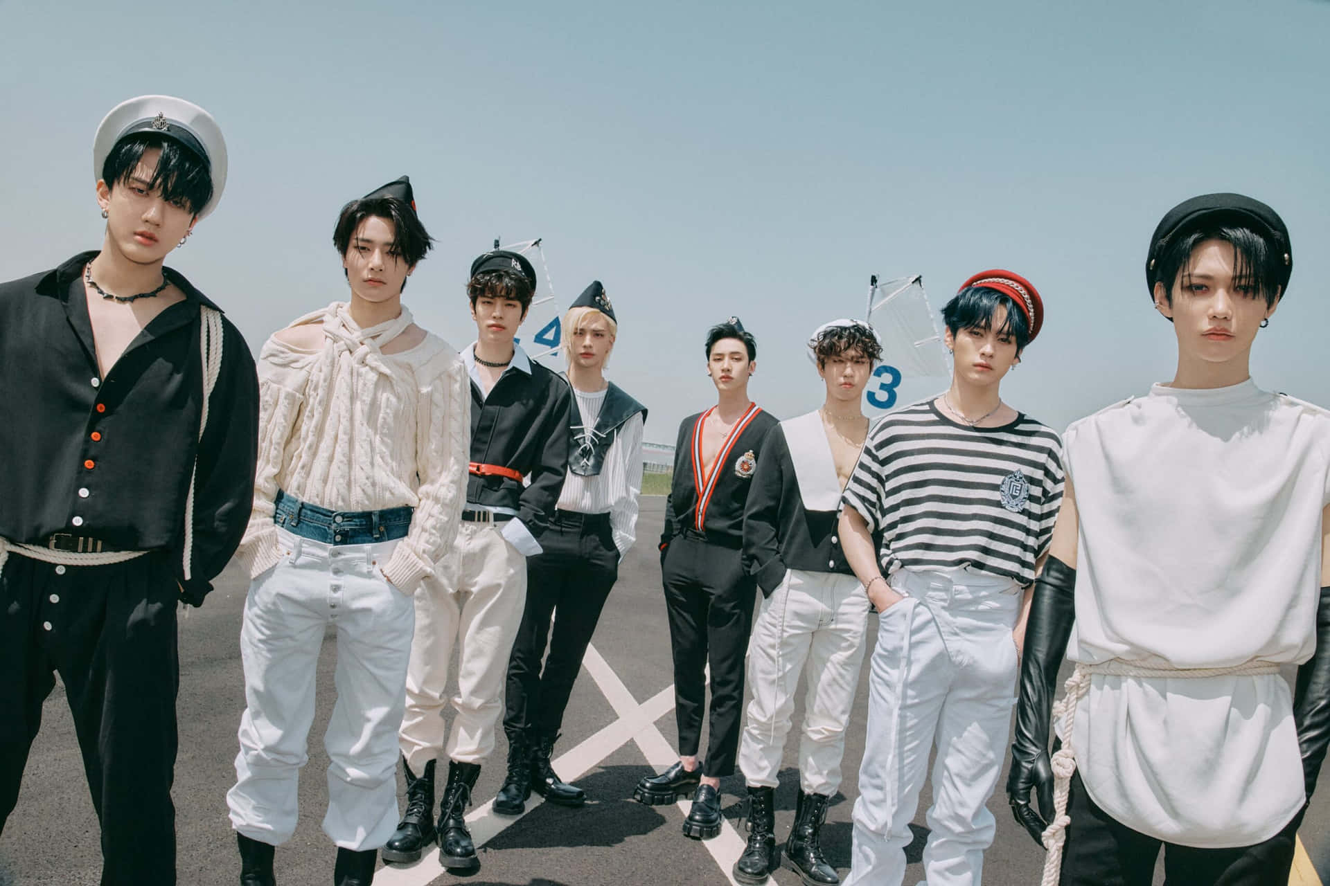 Stray Kids Nautical Fashion Shoot Background