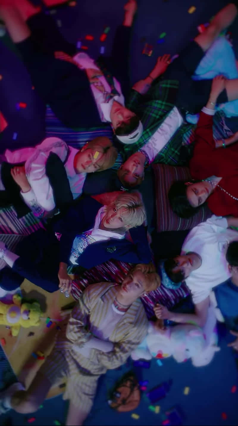 Stray Kids Ot8 Gets Crazy In This Bright And Colorful Picture Background