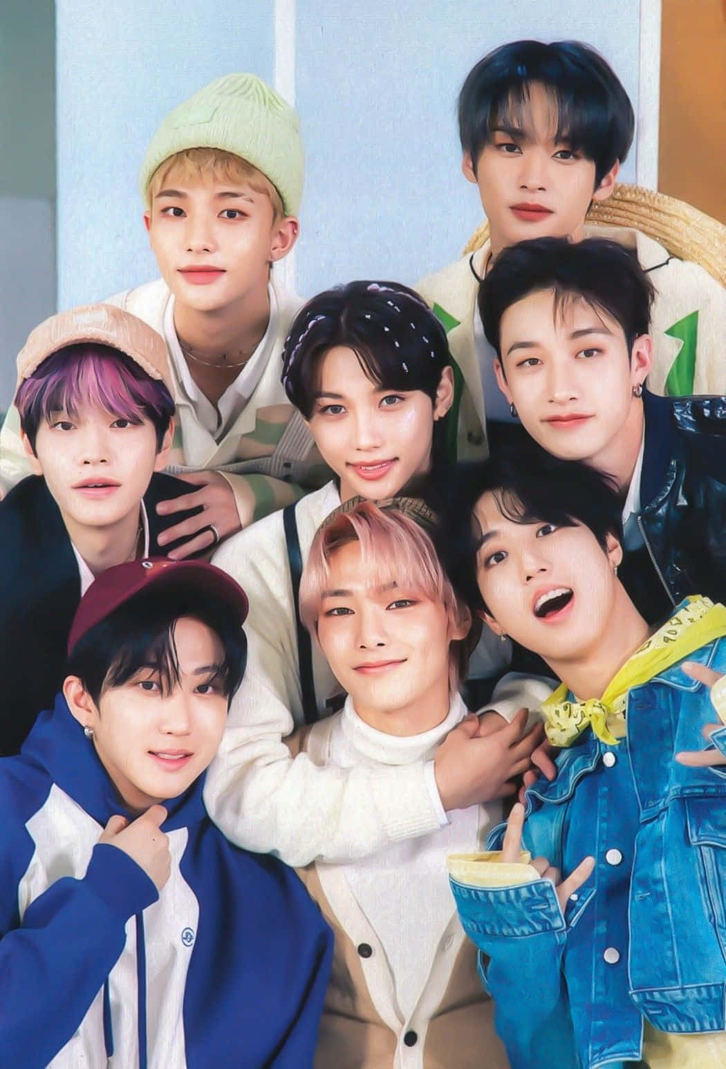 Stray Kids Ot8 - We Are Connected Background