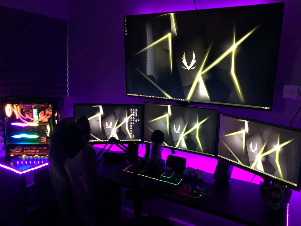 Streaming Hardcore Gaming Room Background