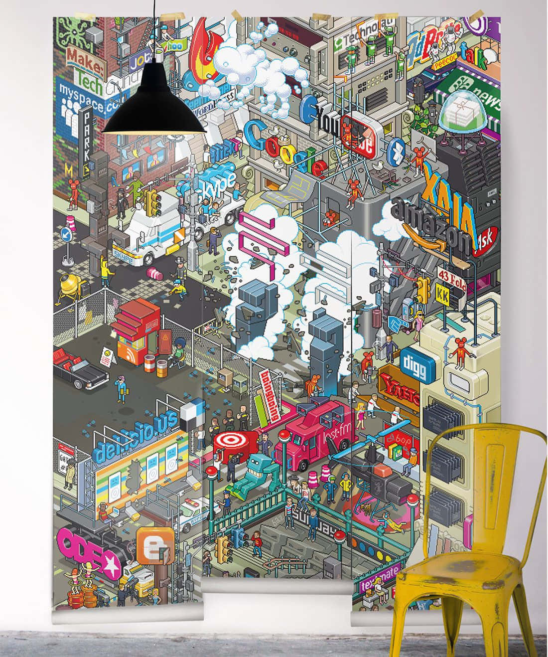Street Art Scene In Glamorous New York Background