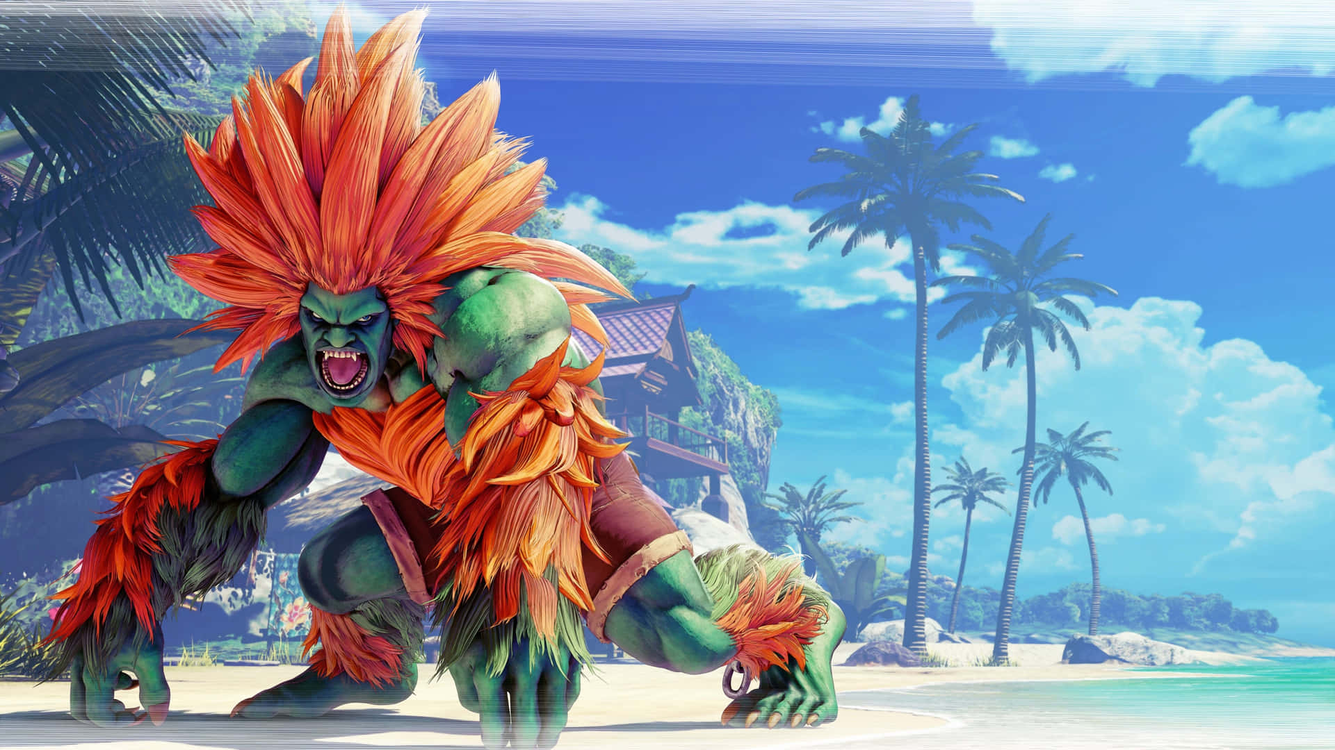Street Fighter 4k Blanka In Island Background