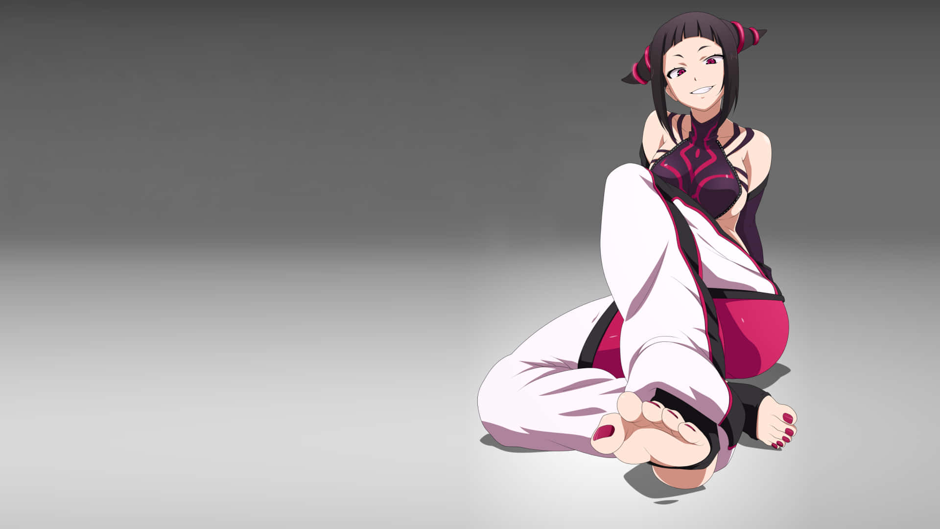 Street Fighter Animer Series Juri Girl Feet Background