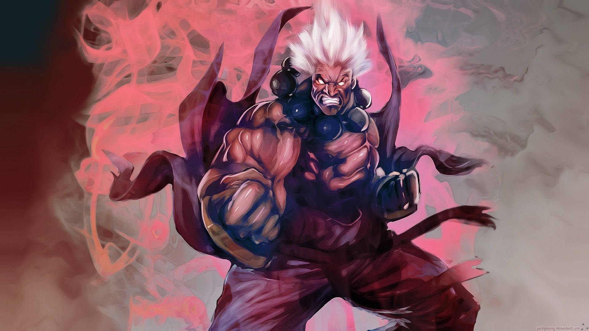 Street Fighter Enraged Beast Oni Akuma Background