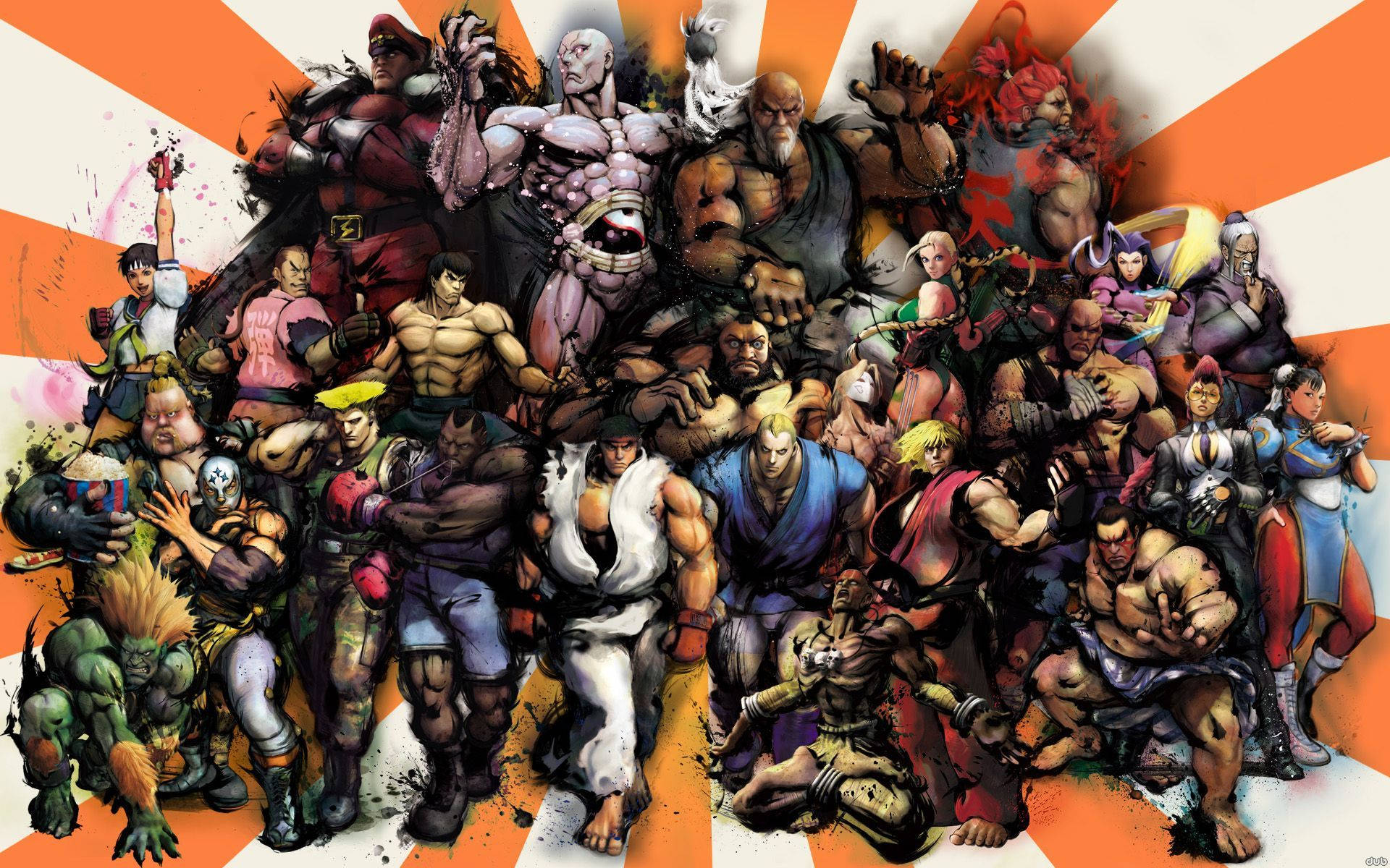 Street Fighter Game Characters Background