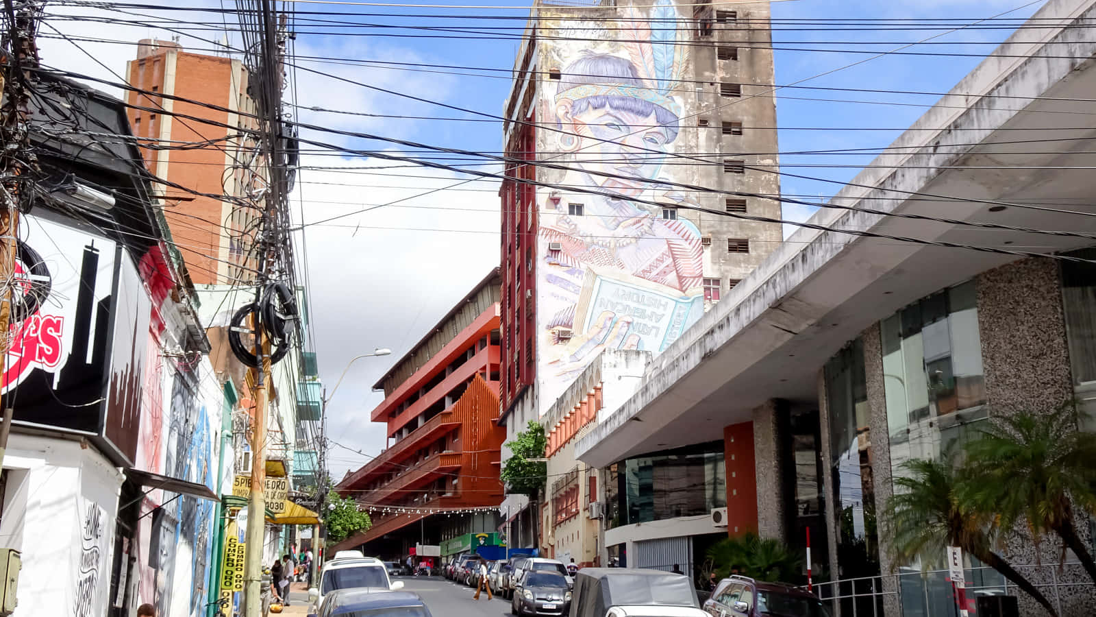Street In Asuncion Background