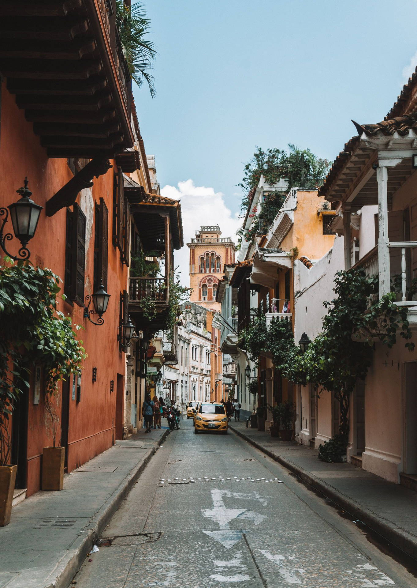 Street In Colombia Background