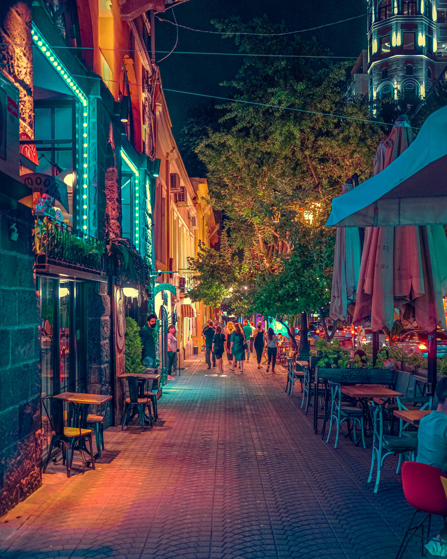 Street In Yerevan Background