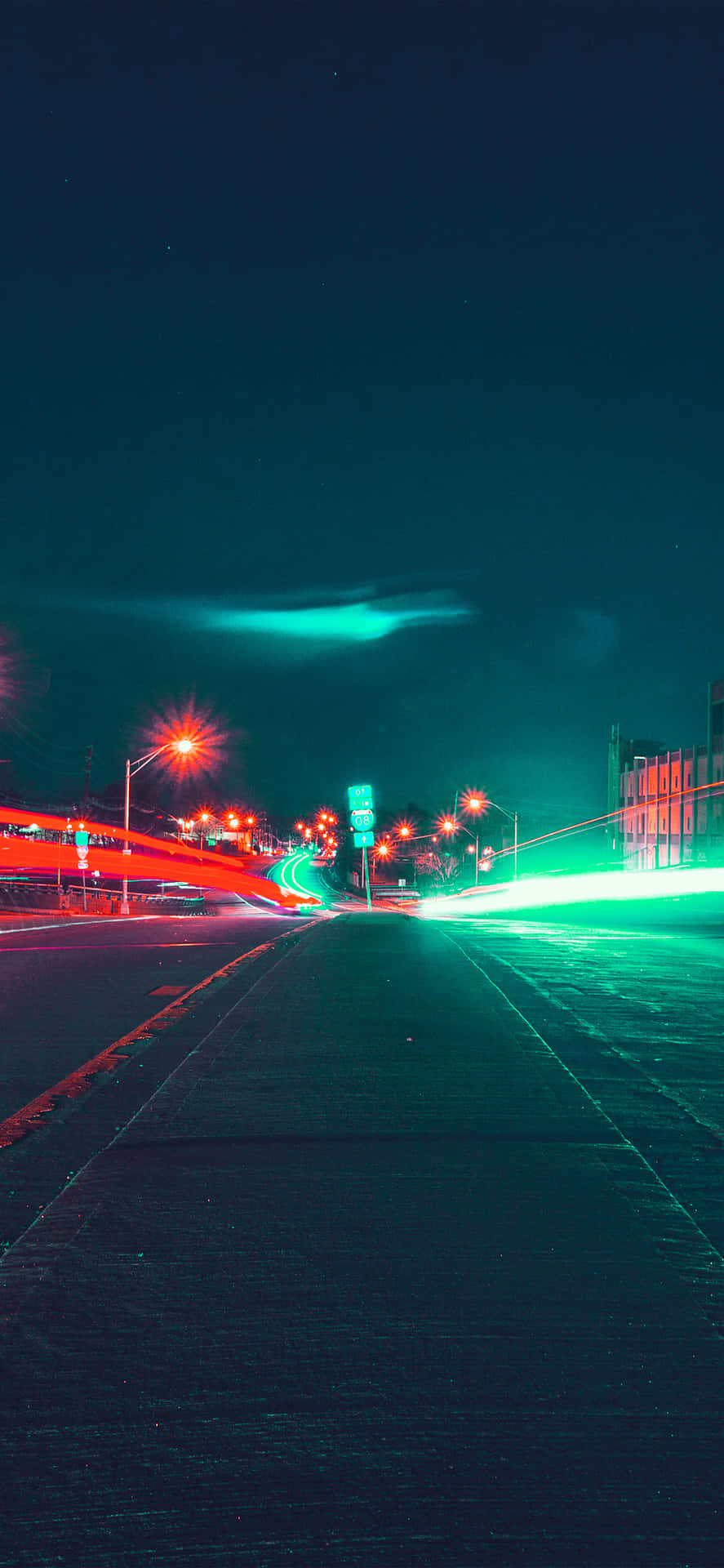 Street Light Neon Background