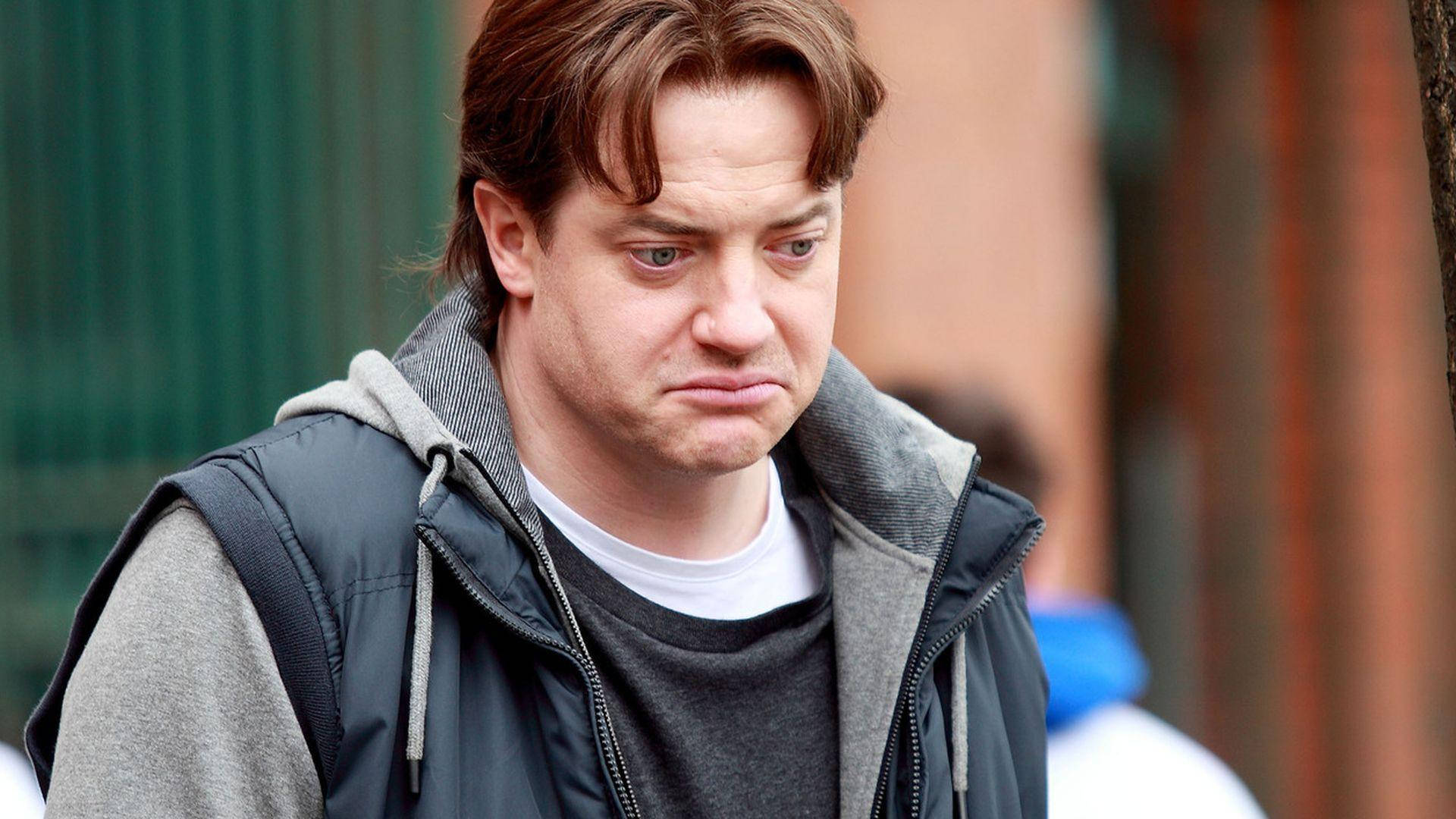 Street Look Celebrity Actor Brendan Fraser