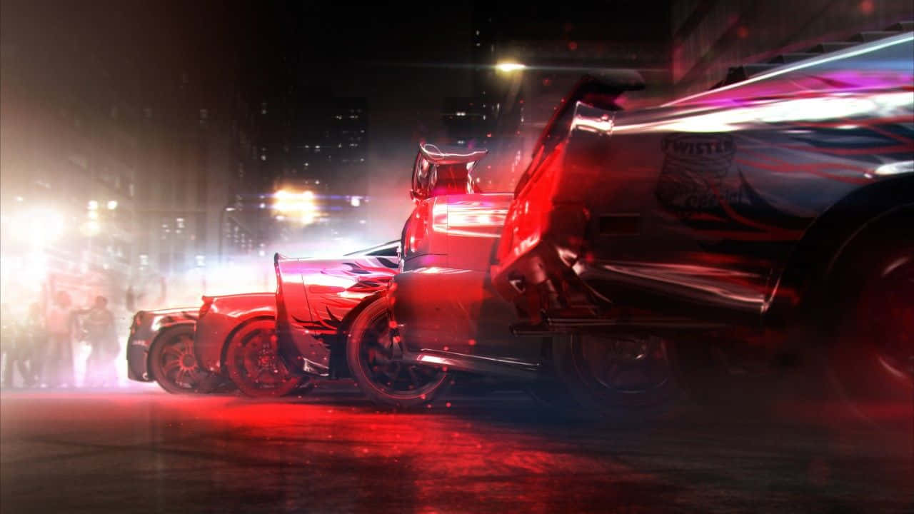 Street Racing Cars Ready Set Go Background
