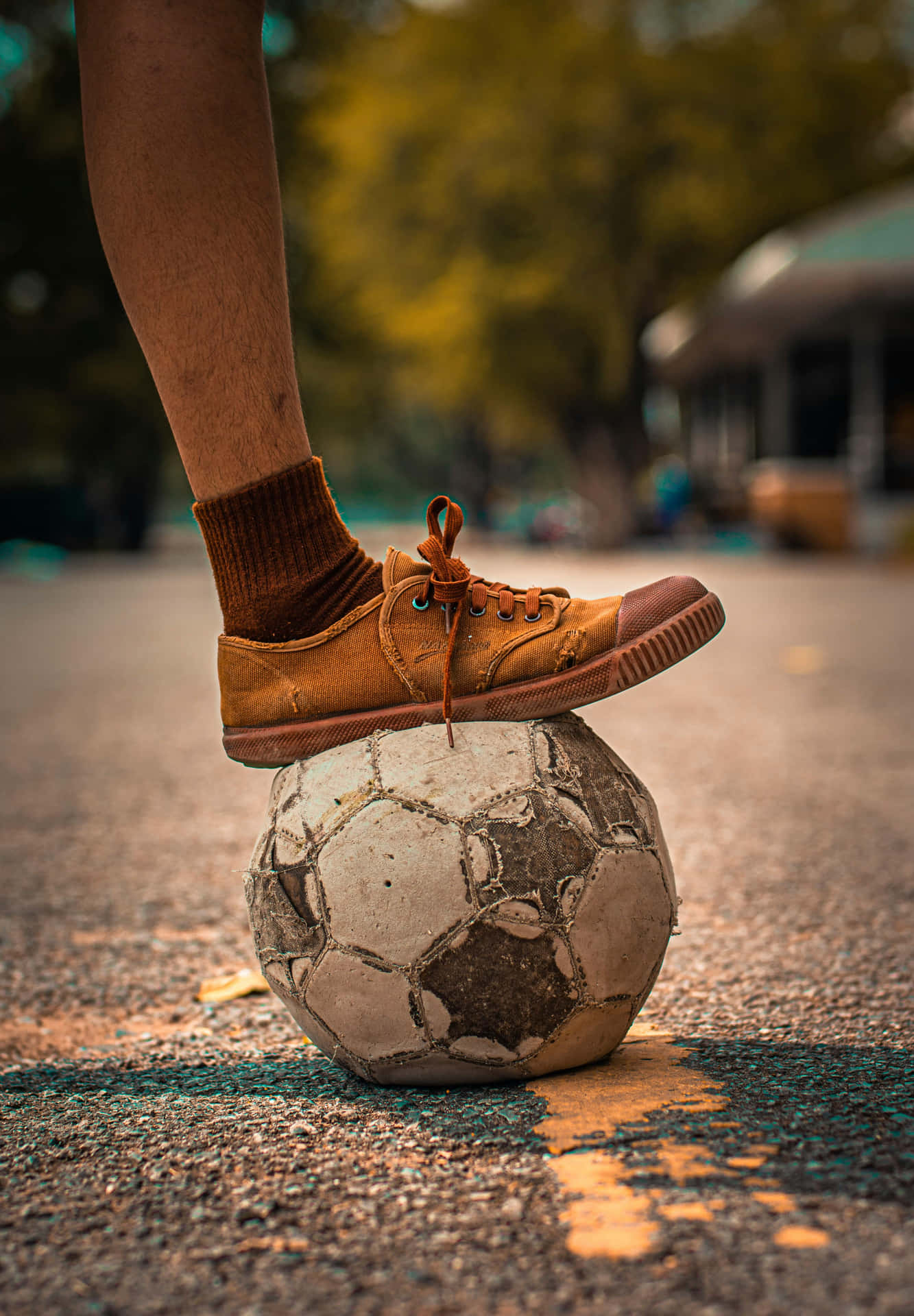 Street Soccer Balance Photography Background