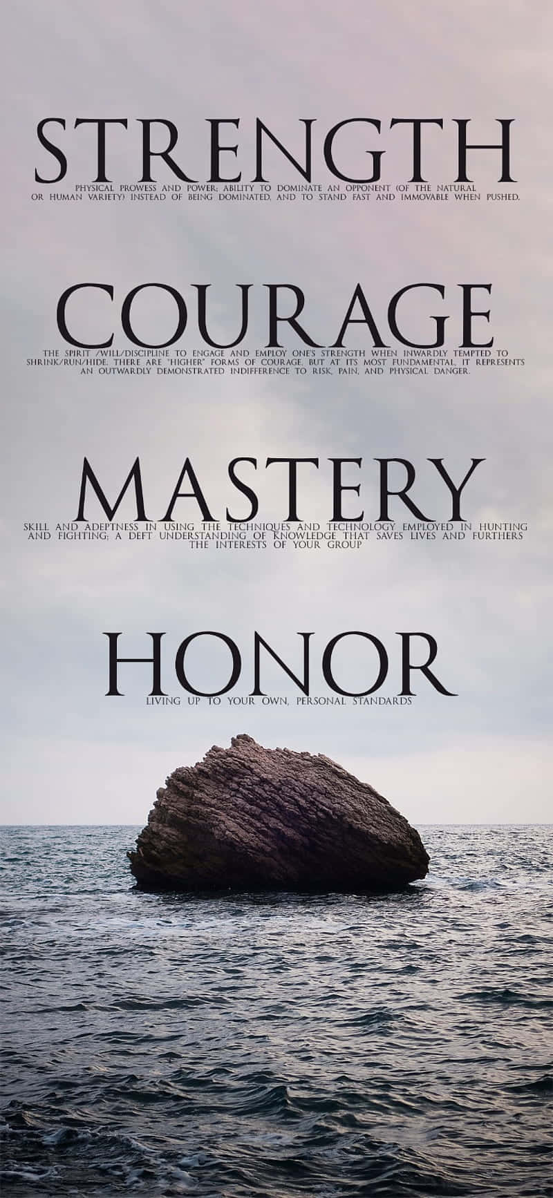 Strength Courage Mastery Honor By Sarah Mcdonald