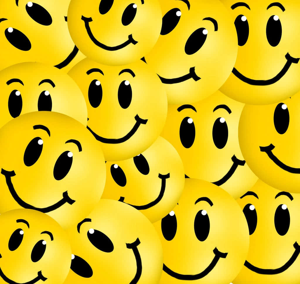 Stress Ball With Happy Smile Face Background