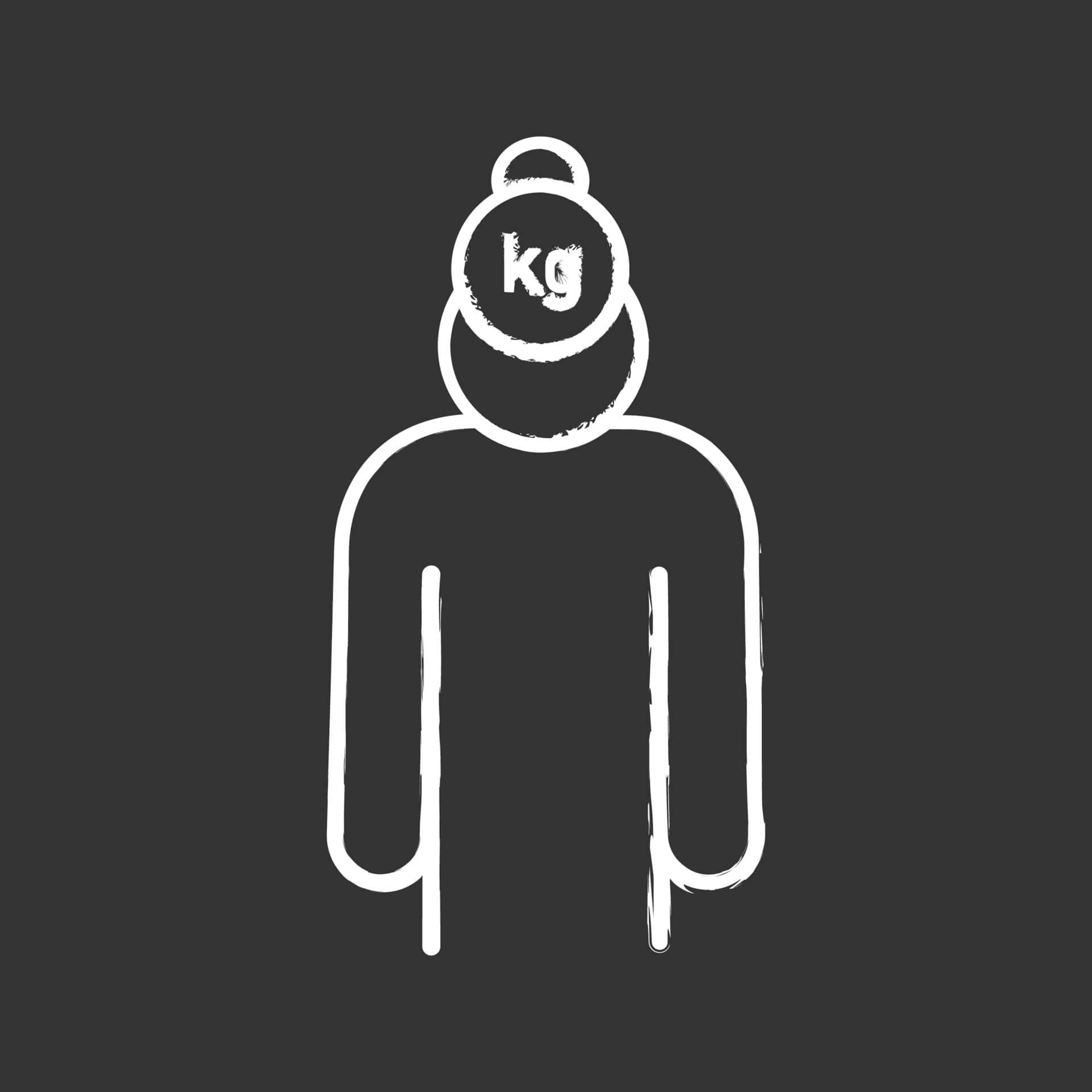 Stress Figure With Weights On Its Head Background