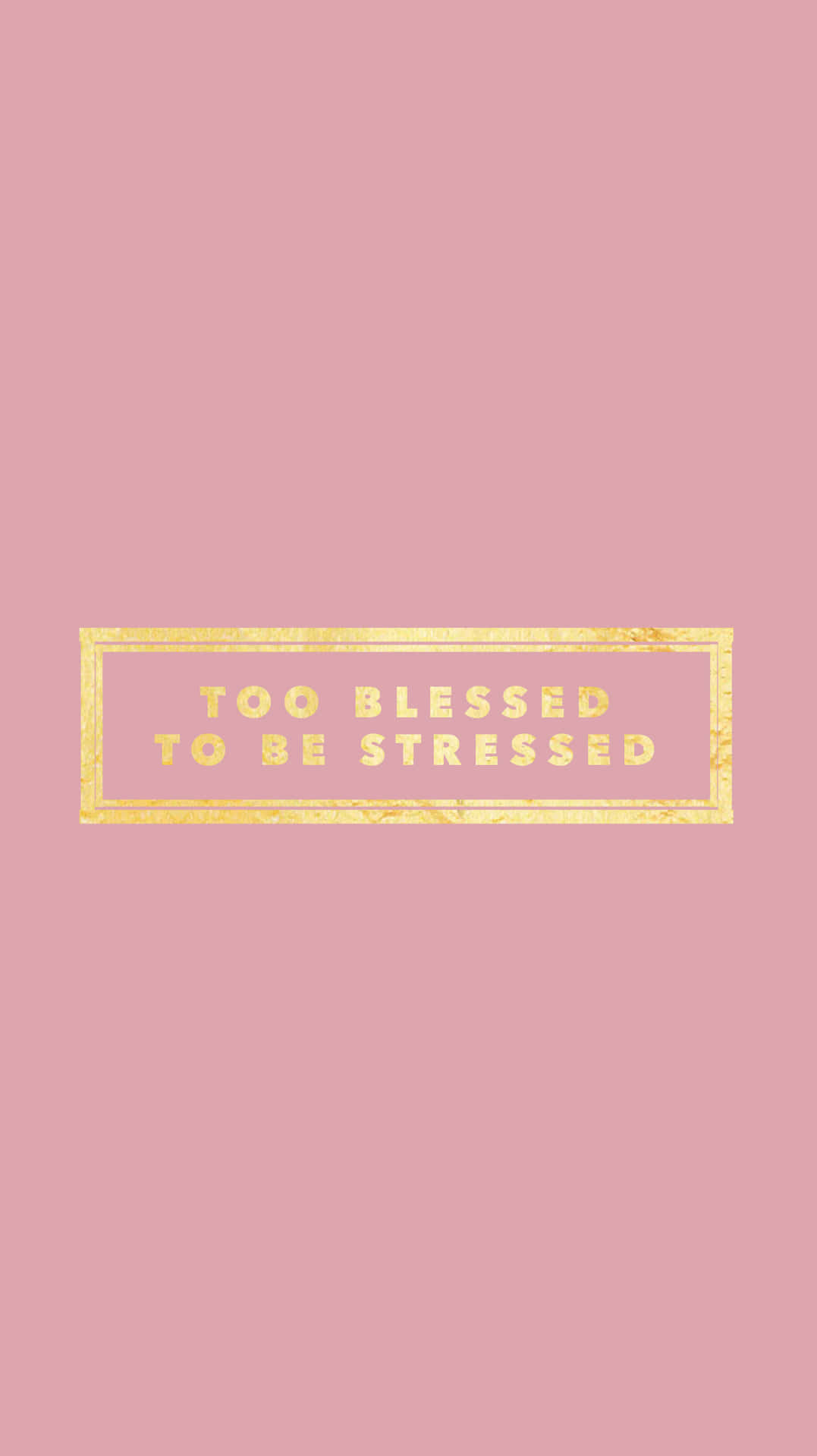 Stress In Gold And Pink Aesthetic Background
