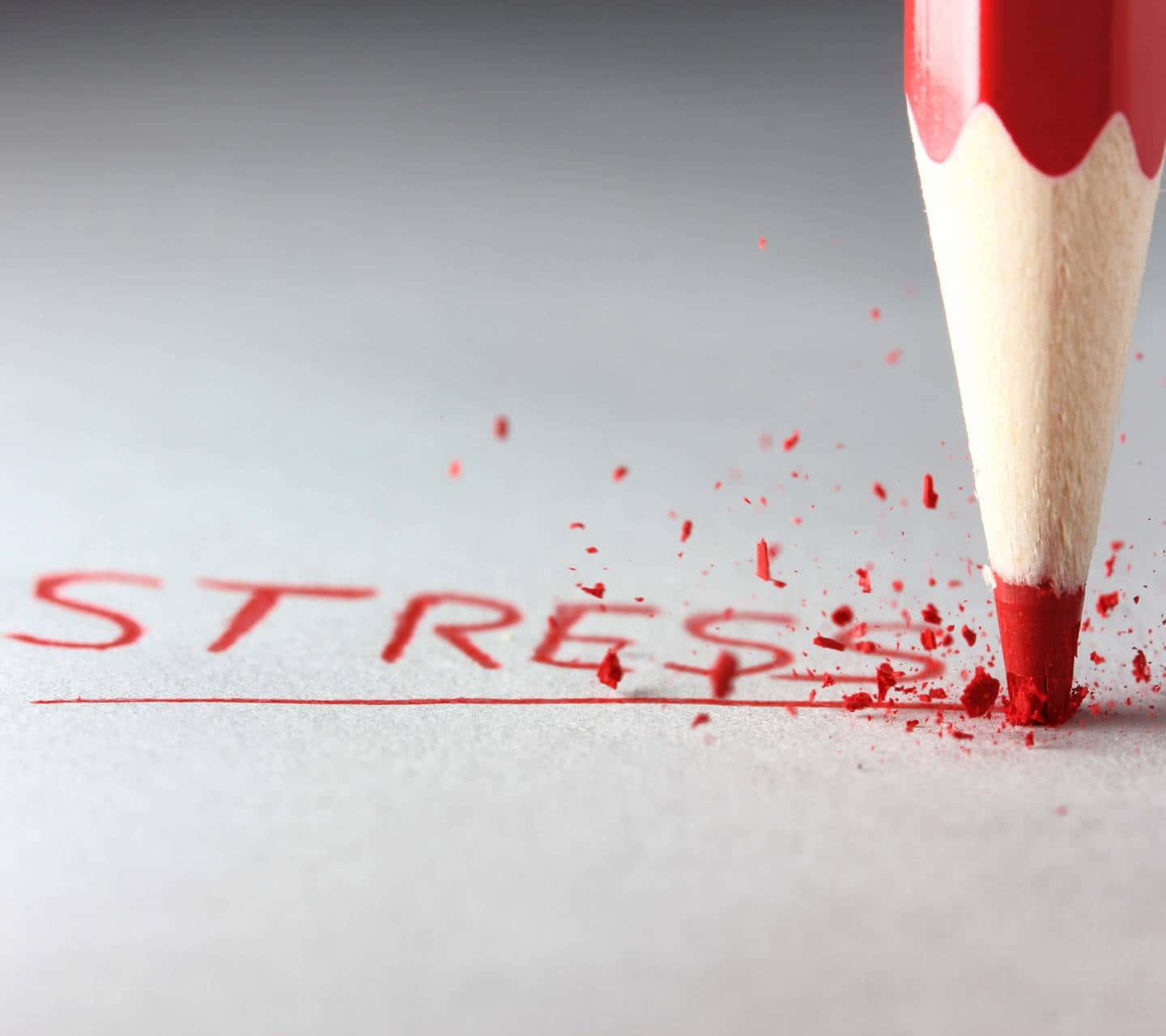 Stress Written In Red Color Pencil
