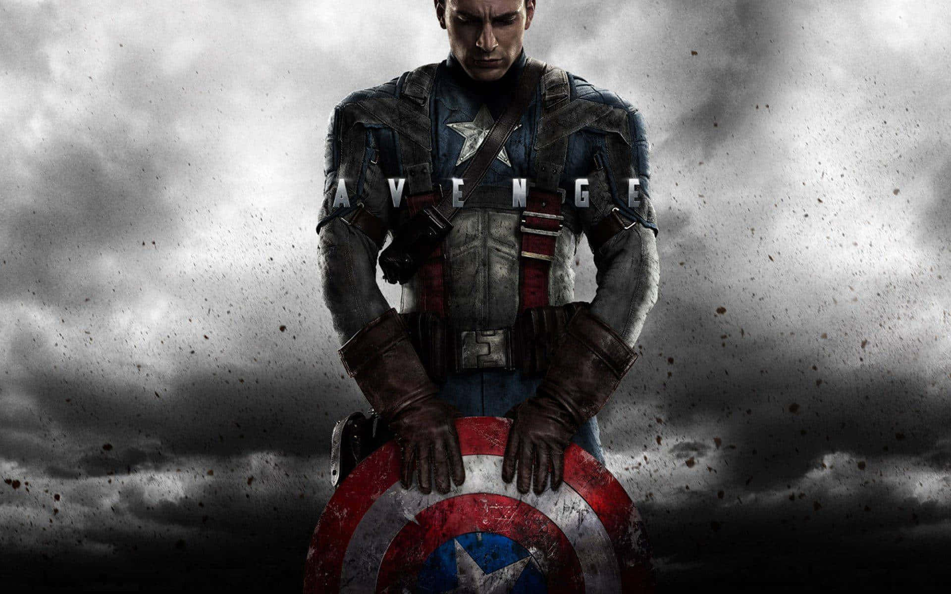 Strike A Heroic Stance With Captain America Cool Background