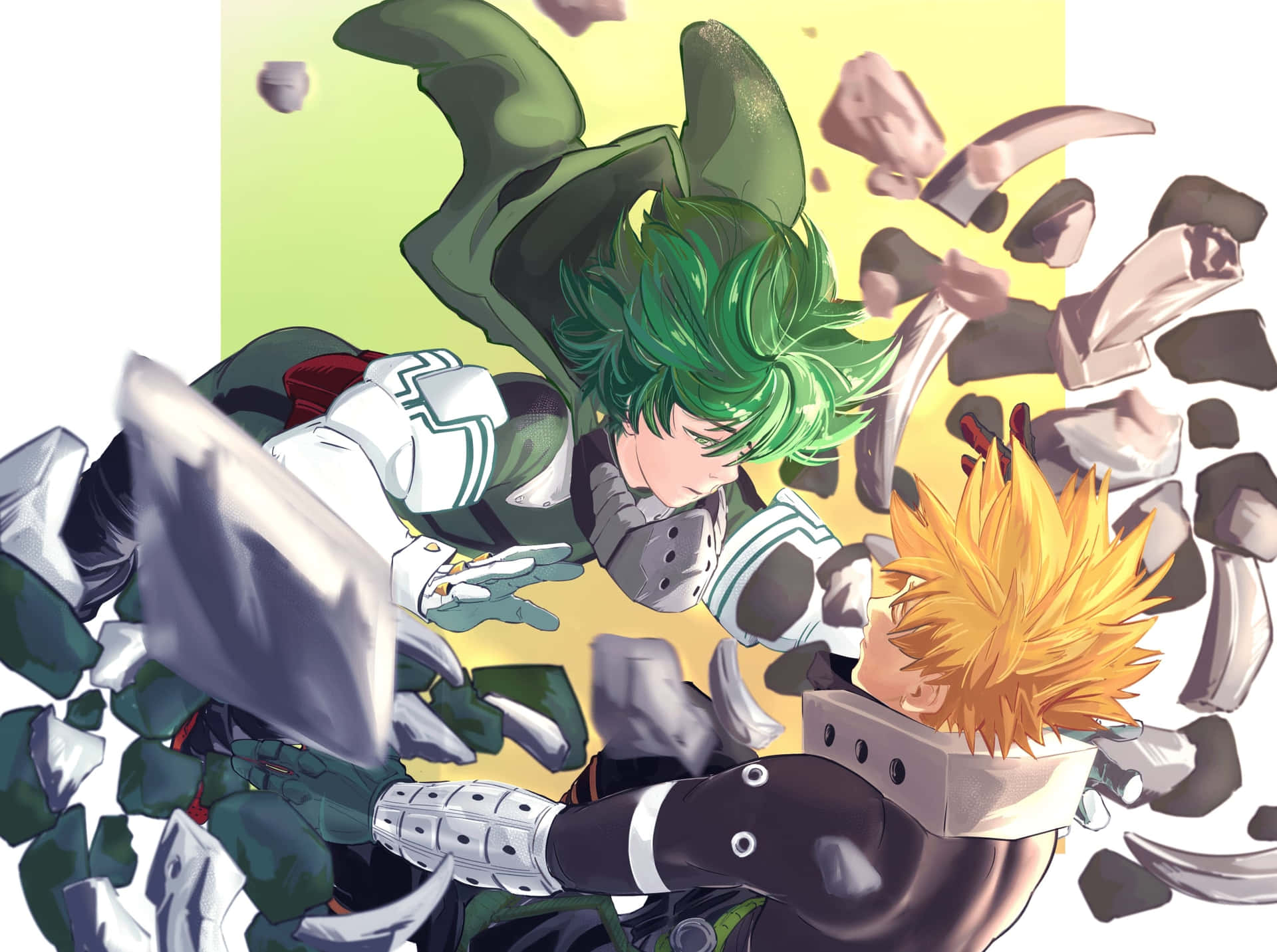 Strike Excitement Into Your Desktop With This Bakugou Aesthetic Wallpaper! Background