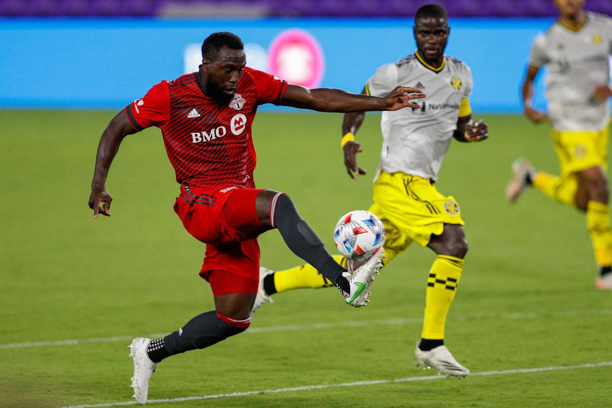 Striker Jozy Altidore Defending The Ball