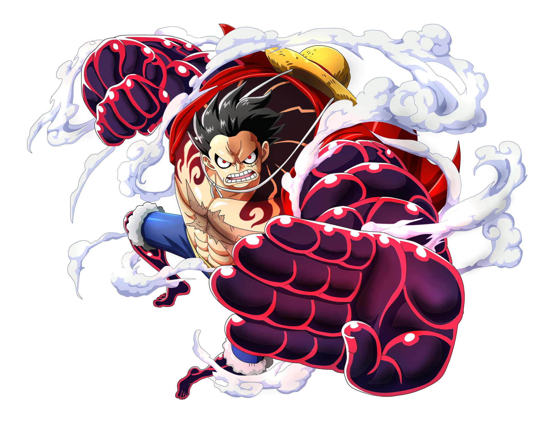 “striking A Pose With Gear 5, The Latest Form Of Luffy” Background