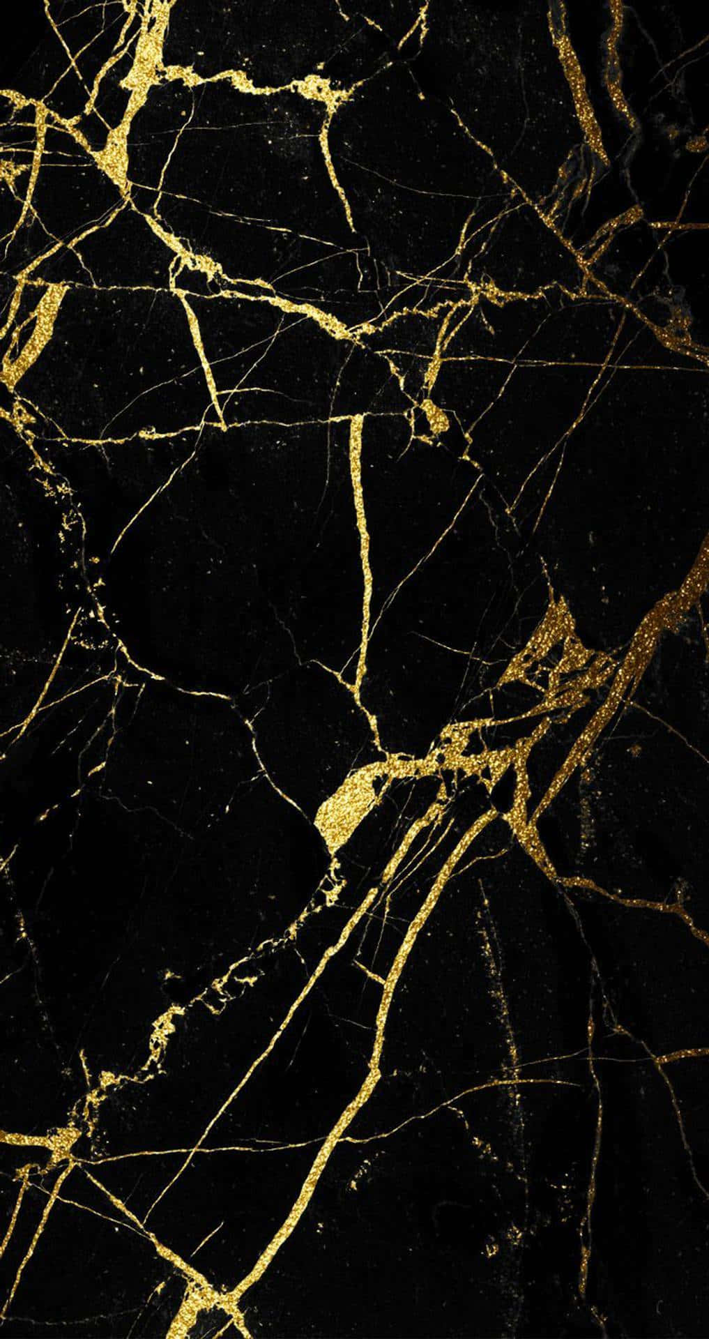 Striking Aesthetic Of Black And Gold Background