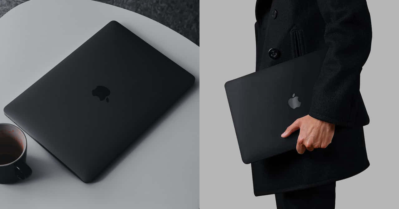 “striking And Elegant, The Black Macbook” Background