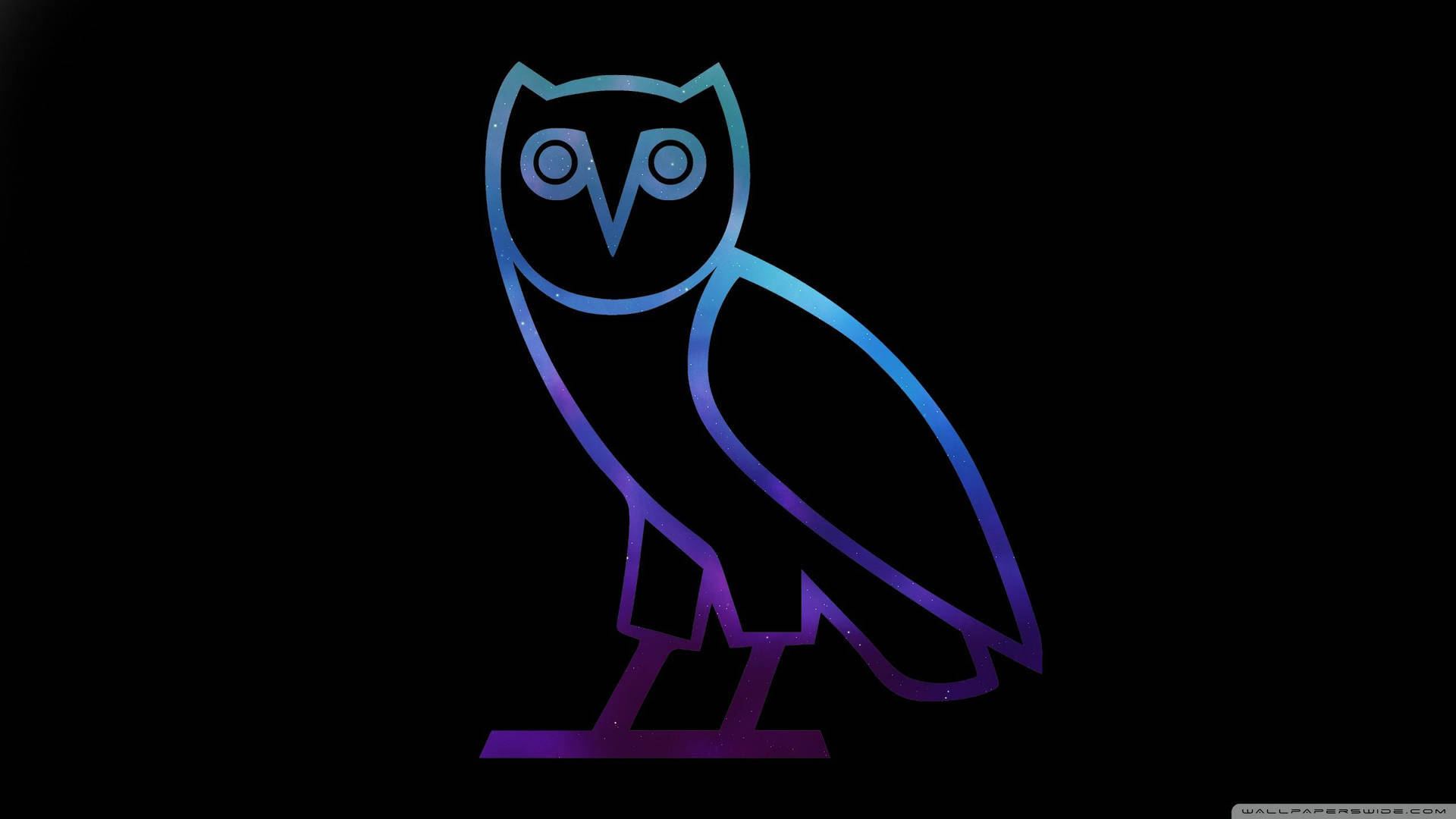 Striking Blue Ovo Logo With Drake's Signature Owl Feature Background