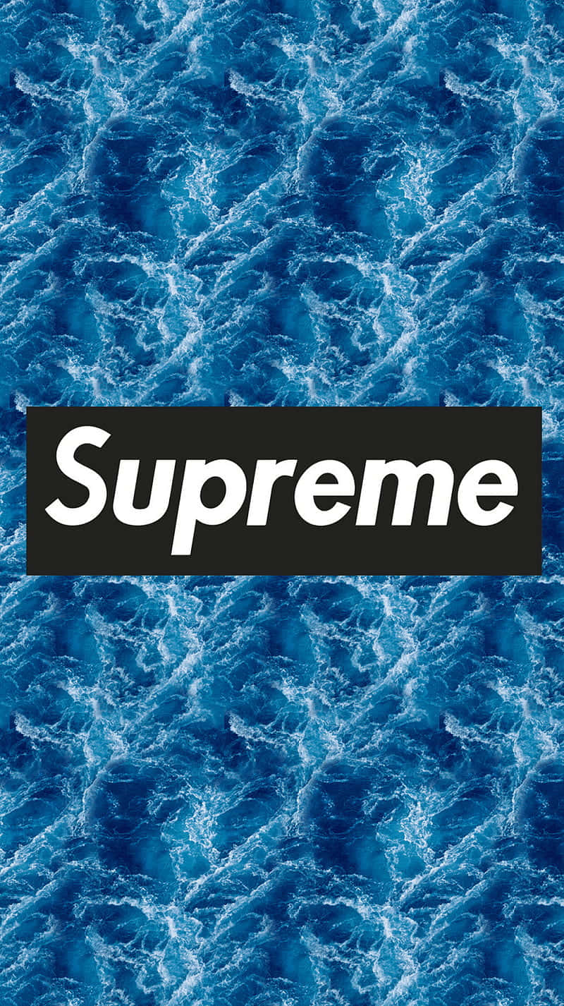 Striking Blue Supreme Wallpaper Background