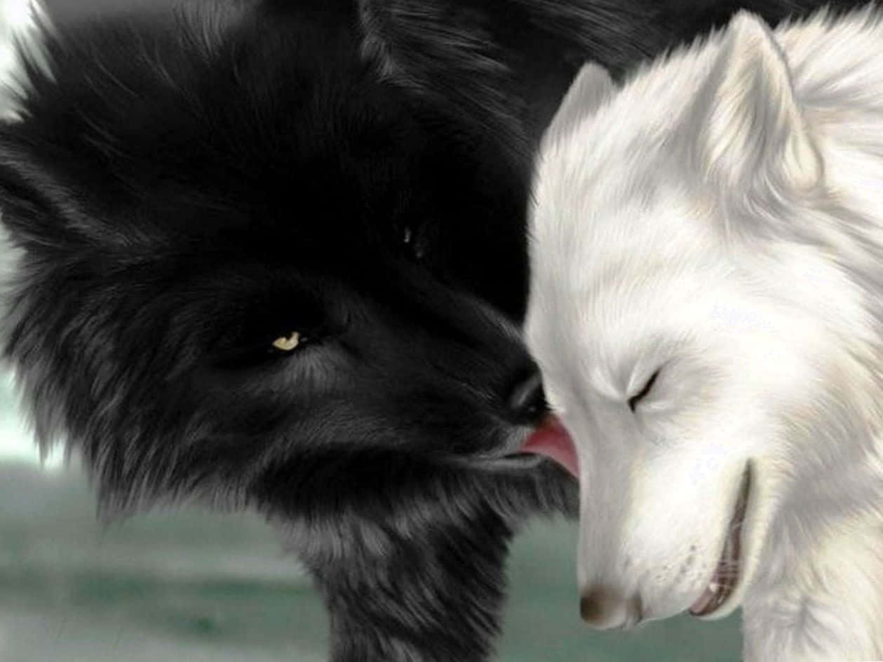 Striking Contrast Of Half Black Half White Background Background