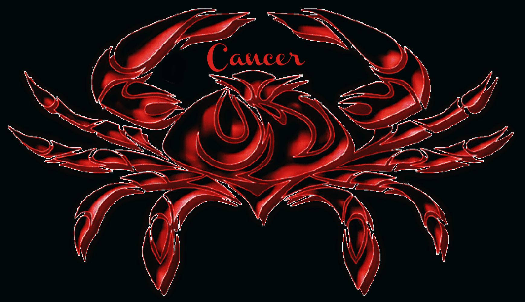 Striking Digital Art Of A Red Cancer Crab Background