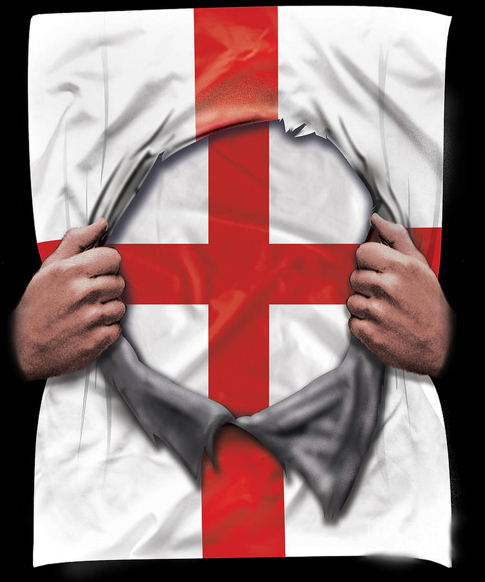 Striking Graphic Representation Of England's Flag Background