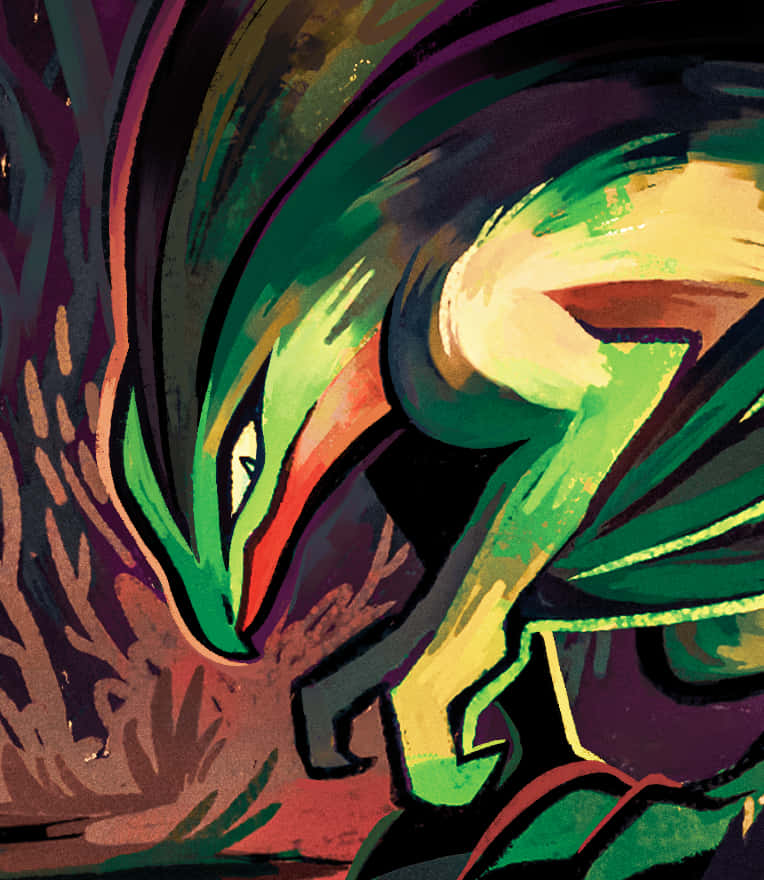 Striking Grovyle Art Background