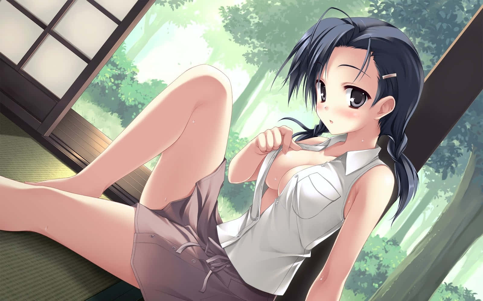 Striking Image Of Kozue Kuranaga From The Anime Sora⁣ Background