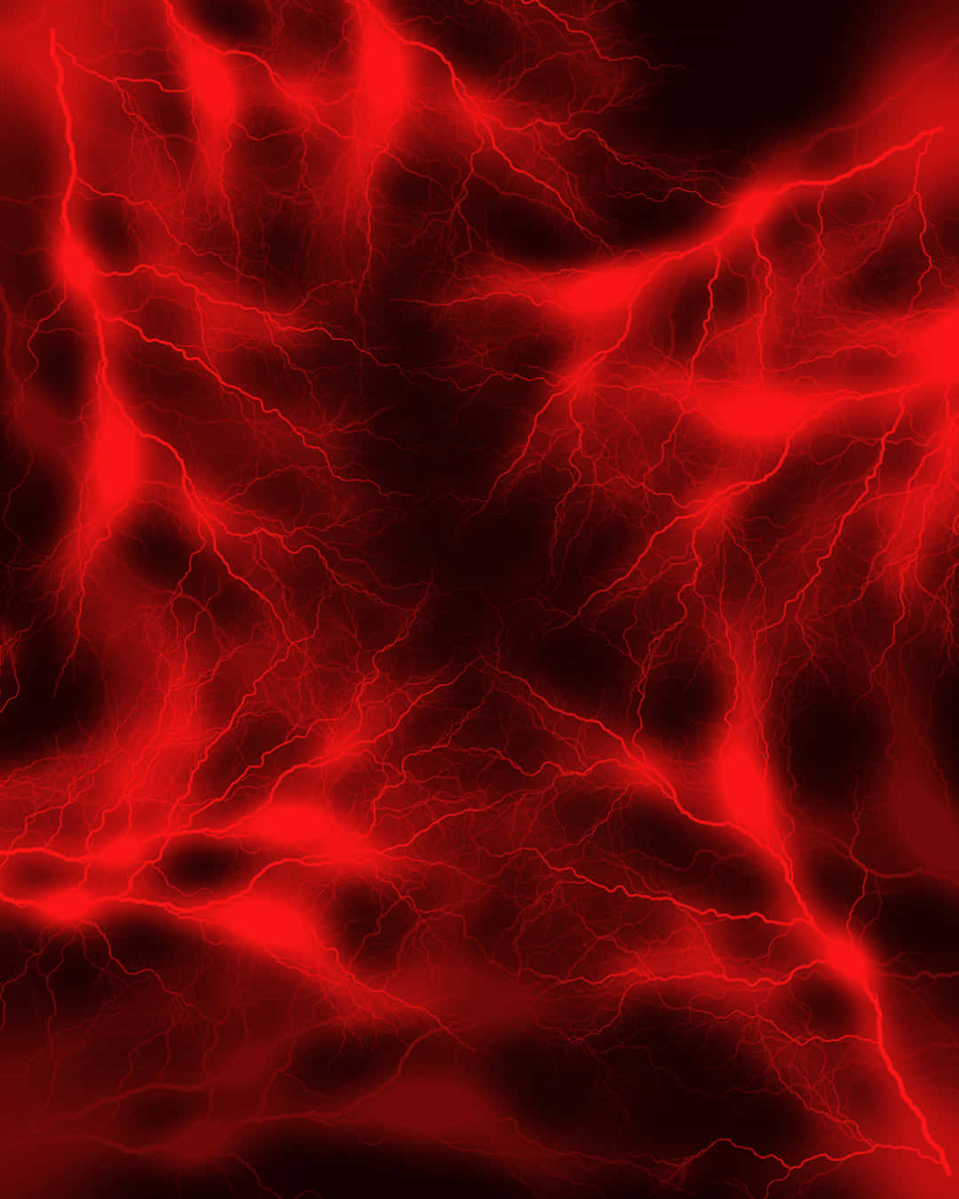 Striking Red Lightning Illuminating The Sky Background