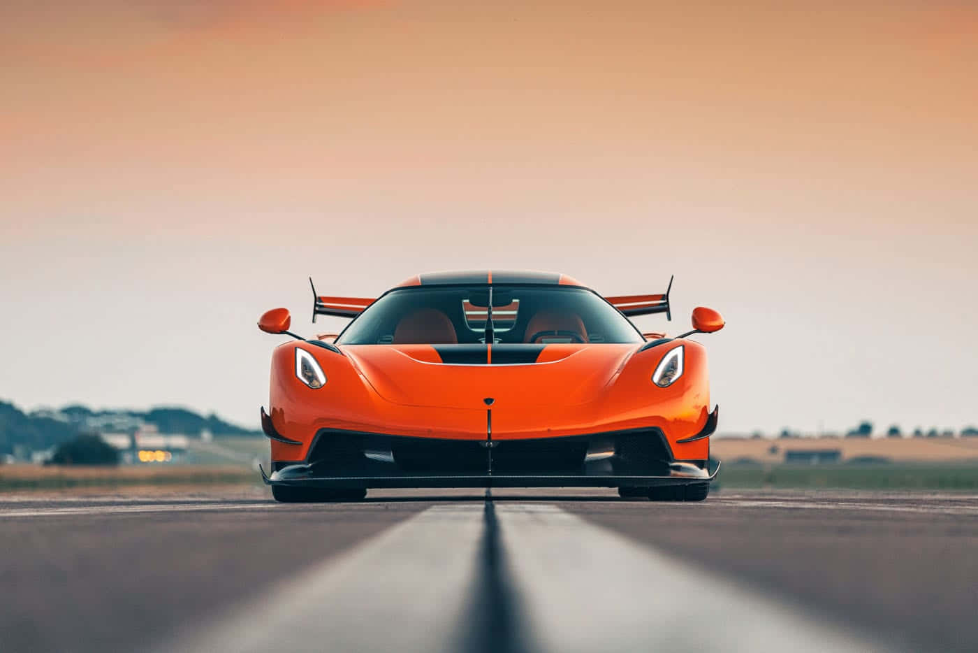 Striking Reflection Of A Koenigsegg Background