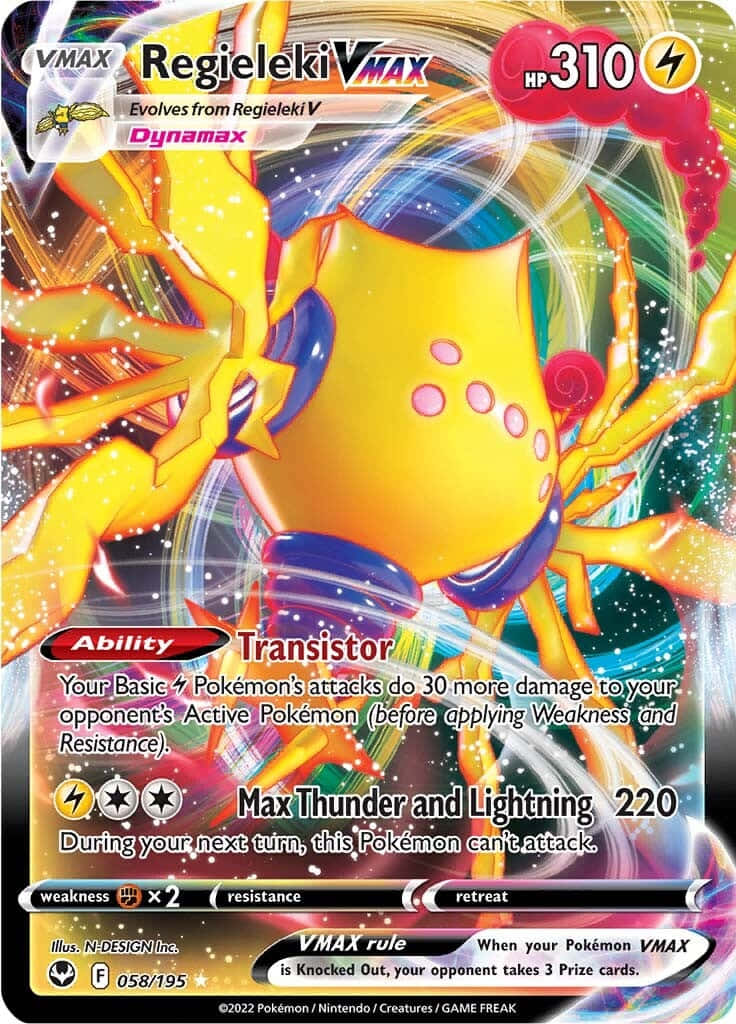 Striking Regieleki Trading Card Background