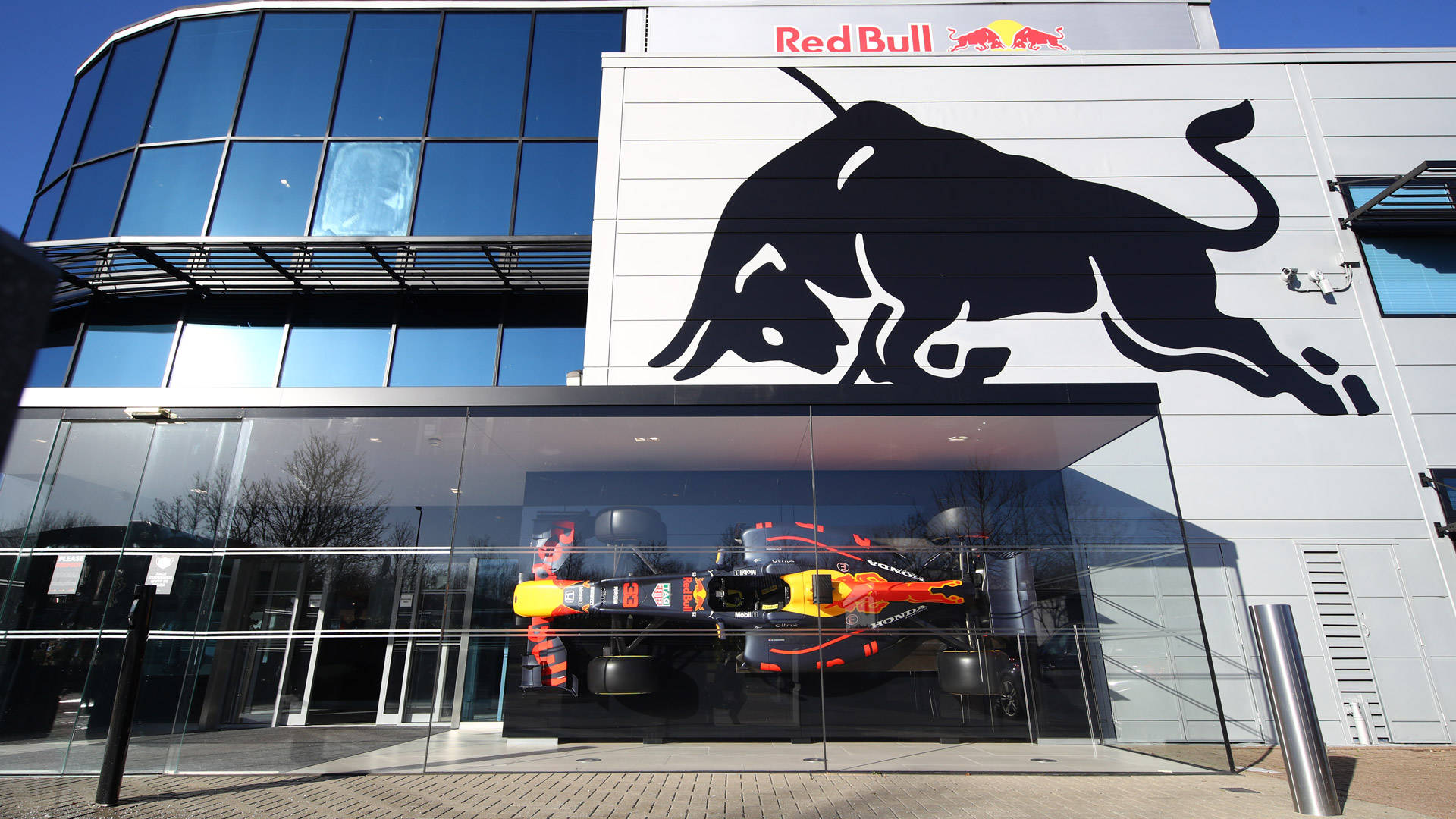 Striking View Of Red Bull Racing Headquarters Background