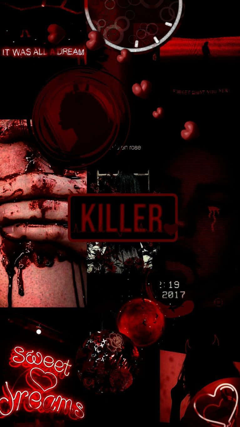 Strikingly Beautiful Black And Red Aesthetic Background