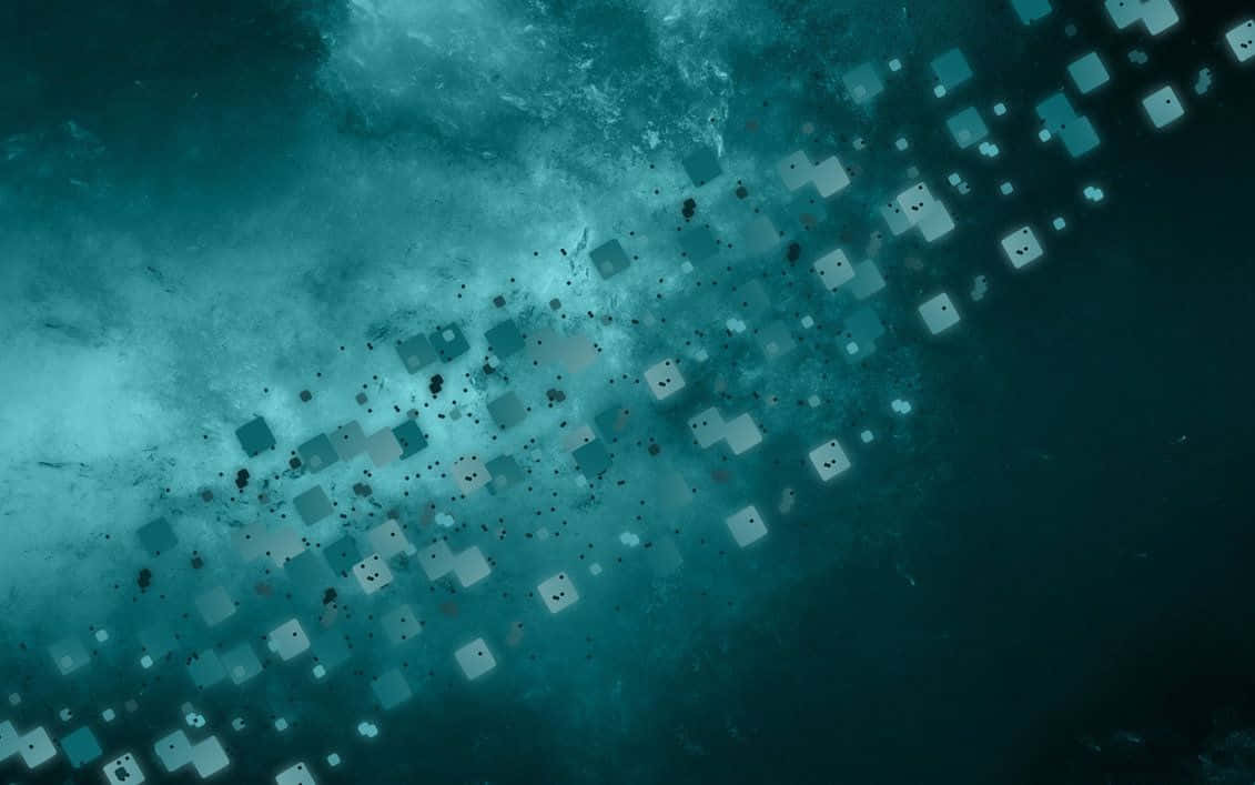 Strikingly Beautiful Black And Teal Wallpaper Background