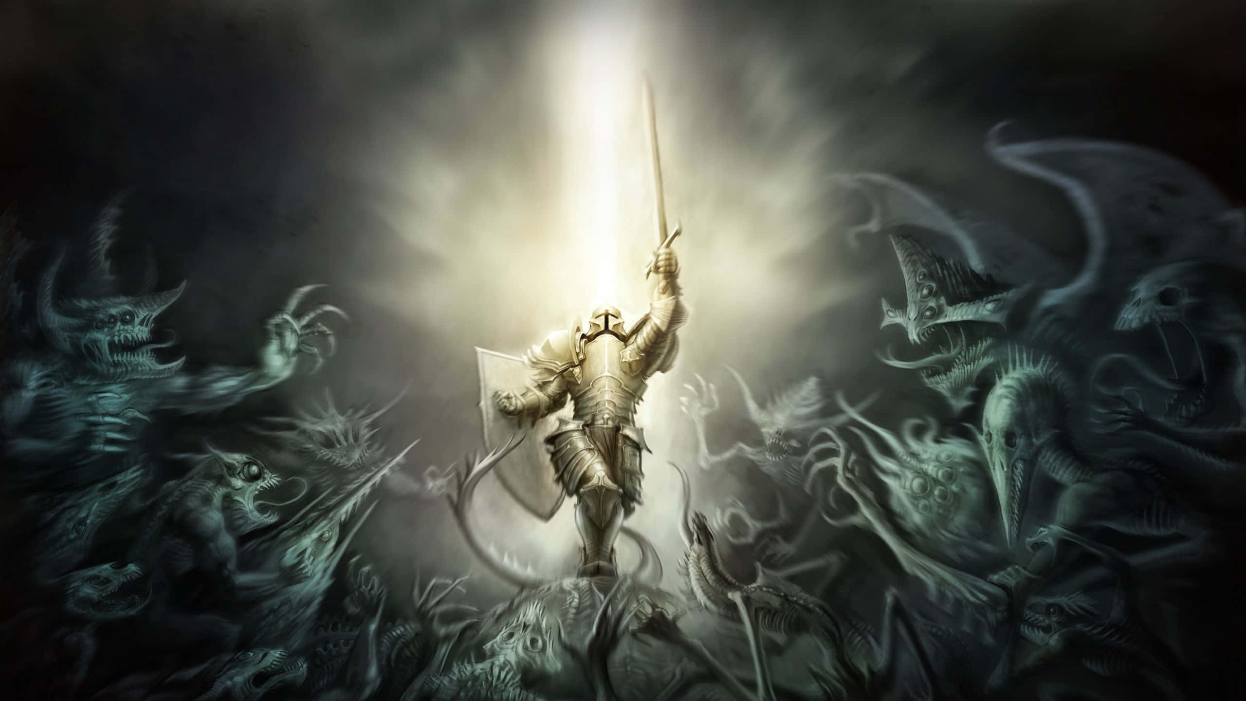 Strikingly Bold, Fearless And With A Purpose - Crusader Stands Their Ground. Background