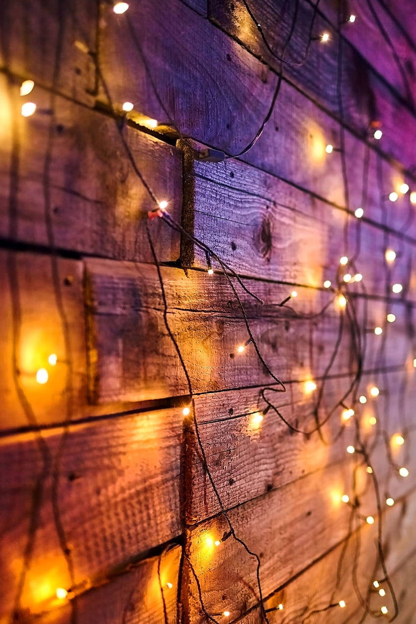 String Lights Create An Enchanting Atmosphere Background