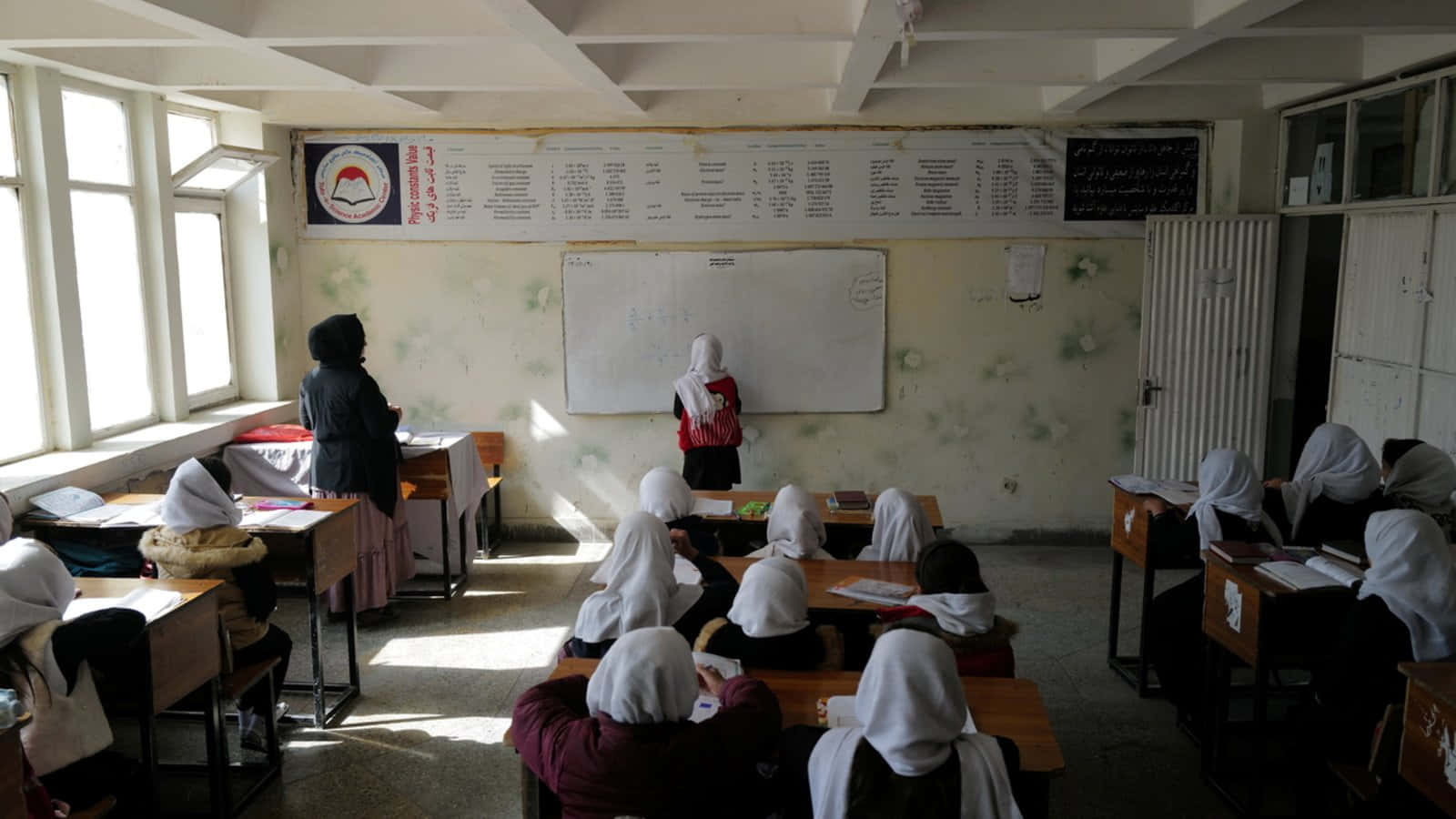 Stringent Afghan Classroom Background
